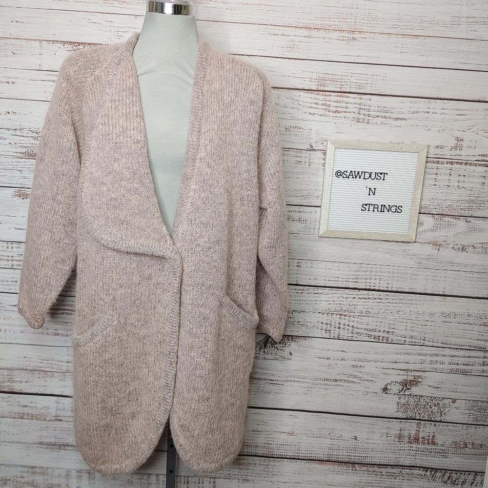 VINTAGE 80's Wool Mohair Blend Cardigan Size M